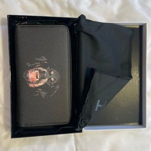 Rottweiler printed long wallet in coated canvas. Brand new.